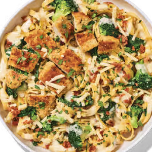 Crispy Chicken Bacon Alfredo