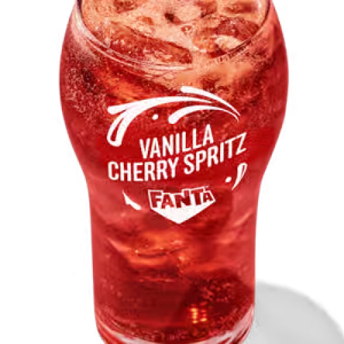 A sparkling mix of sweet Fanta cherry, Sprite vanilla, and a splash of Minute Maid cherry limeade. Exclusively available at Noodles & Company.